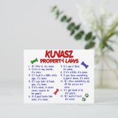 Carte Postale KUVASZ, propriété Lois 2 (Debout devant)