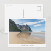 Carte Postale Kvalvika Beach Lofoten (Devant / Derrière)