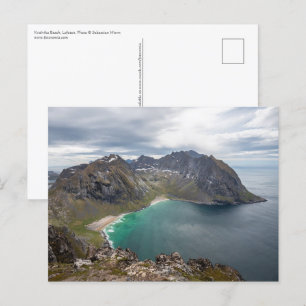 Carte Postale Kvalvika Beach Lofoten
