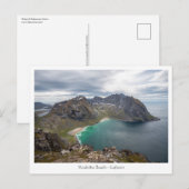 Carte Postale Kvalvika Beach Lofoten (Devant / Derrière)