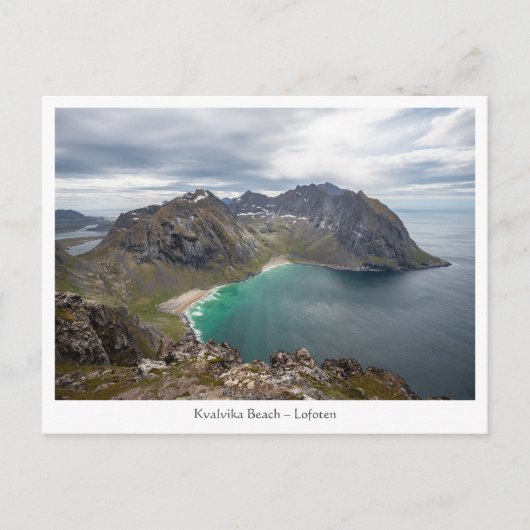Carte Postale Kvalvika Beach Lofoten (Devant)