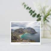 Carte Postale Kvalvika Beach Lofoten (Debout devant)