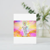 Carte Postale Kwan Yin La déesse de la compassion avec rose (Debout devant)