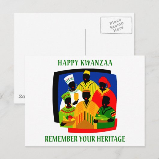 Carte Postale Kwanzaa (Devant / Derrière)