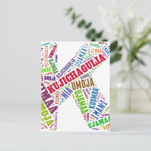 CARTE POSTALE KWANZAA (Debout devant)