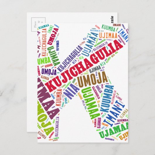 CARTE POSTALE KWANZAA (Devant / Derrière)