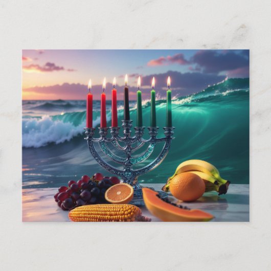 CARTE POSTALE KWANZAA - 7 NUITS - KINARA (Devant)