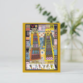 Carte Postale Kwanzaa - caractères africains (Debout devant)