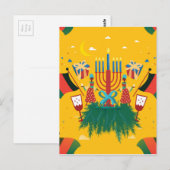 Carte Postale Kwanzaa jaune (Devant / Derrière)