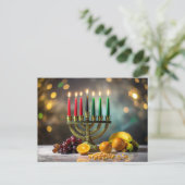 CARTE POSTALE KWANZAA - KINARA -  (Debout devant)