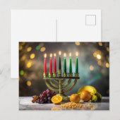 CARTE POSTALE KWANZAA - KINARA -  (Devant / Derrière)