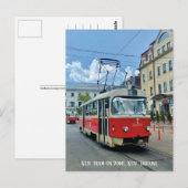 Carte postale Kyiv Tram Podil Kiev Ukraine (Devant / Derrière)