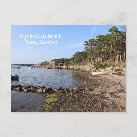 Carte Postale Kykviken Beach, Reso, Suède (Devant)