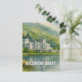 Carte Postale Kylemore Abbaye Irlande Aquarelle (Debout devant)