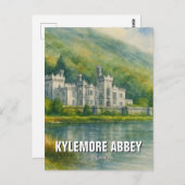Carte Postale Kylemore Abbaye Irlande Aquarelle (Devant / Derrière)