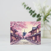 Carte Postale Kyoto Japan Cherry Blossom Landscape (Debout devant)