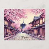 Carte Postale Kyoto Japan Cherry Blossom Landscape (Devant)