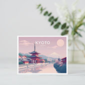 Carte Postale Kyoto Japan Pastel Design Voyage (Debout devant)