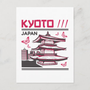 Carte Postale Kyoto Japon Temple Traditionnel Art Urbain Design