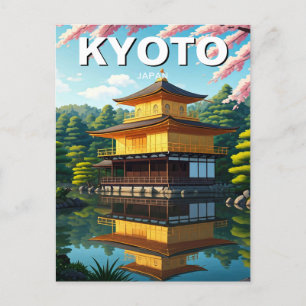 Carte Postale Kyoto Japon Voyage Kinkakuji Golden Pavilion