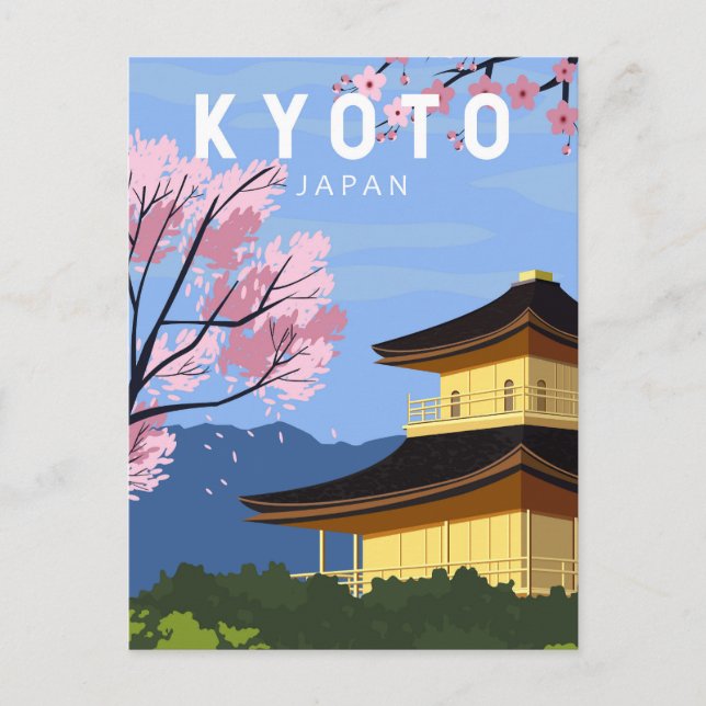 Carte Postale Kyoto Japon Voyages Vintage Art (Devant)