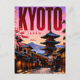 Carte Postale ⛩ Kyoto Moderne Skyline Style de Ville ⛩