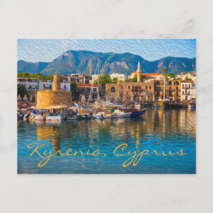 Carte Postale Kyrenia, Chypre : Photographie de peinture à l'hui