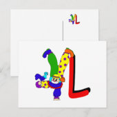 Carte Postale L Clown (Devant / Derrière)