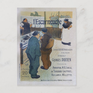 Carte Postale L Escarmouche, 1893 Poster vintage français
