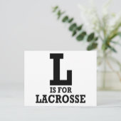 Carte Postale L est pour Lacrosse (Debout devant)