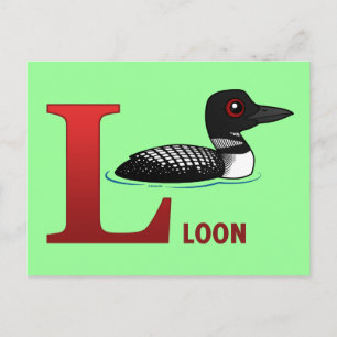 Carte Postale L est pour Loon