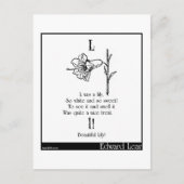 Carte Postale L était un lis (Devant)