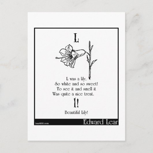 Carte Postale L était un lis (Devant)
