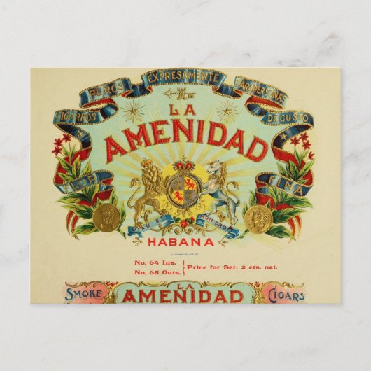 Carte Postale La Amenidad Cigars (Devant)