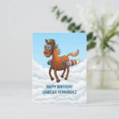 Carte Postale La balade en fusée de Poney (Debout devant)