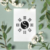Carte Postale La balance : Ba Gua, huit trigrammes yin yang TCM