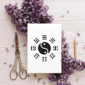 Carte Postale La balance : Ba Gua, huit trigrammes yin yang TCM