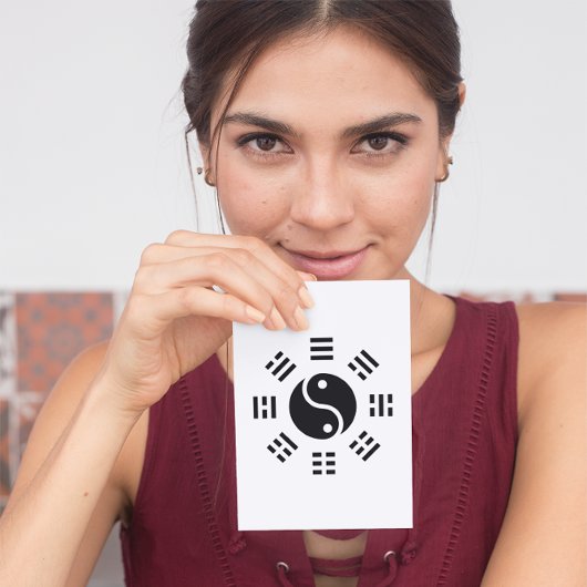 Carte Postale La balance : Ba Gua, huit trigrammes yin yang TCM