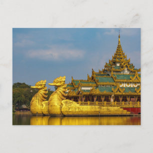 Carte Postale La Barque royale de Yangon