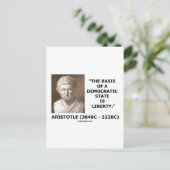 Carte Postale La Base D'Un État Démocratique Est La Citation Lib (Debout devant)