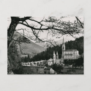 Carte Postale La Basilique, Lourdes, France Vintage