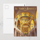 Carte Postale La basilique Saint-Marc Italie (Devant / Derrière)