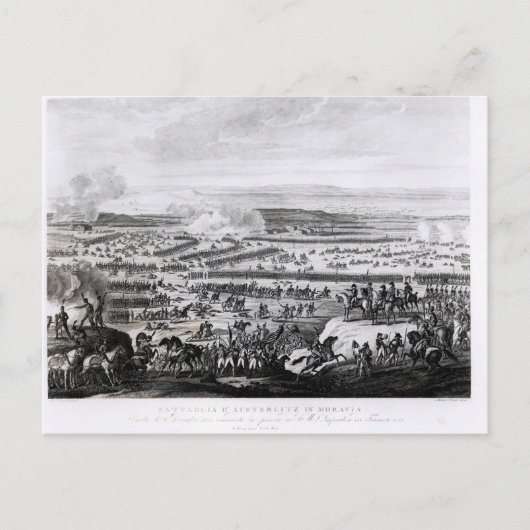 Carte Postale La bataille d'Austerlitz en Moravie (Devant)