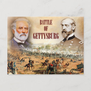Carte Postale La bataille de Gettysburg avec Lee et Meade