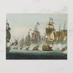 Carte Postale La bataille de Trafalgar, 21 octobre 1805, gravu