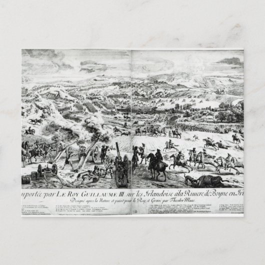 Carte Postale La bataille du Boyne, vers 1690 (Devant)