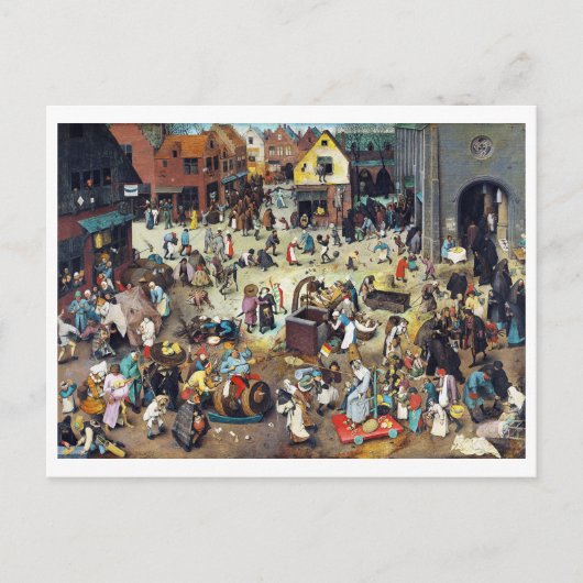 Carte Postale La bataille entre Carnaval et Carême, Bruegel (Devant)