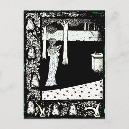 Carte Postale La Beale Isolde Lecture dans le jardin (Devant)