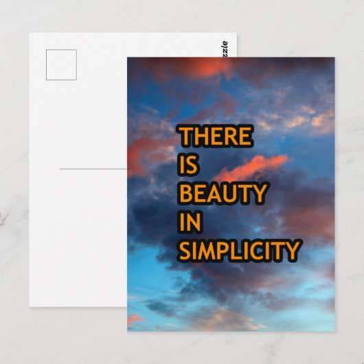 Carte Postale La beauté dans la simplicité (Devant / Derrière)