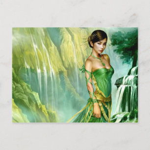 Carte Postale La beauté de la cascade verte